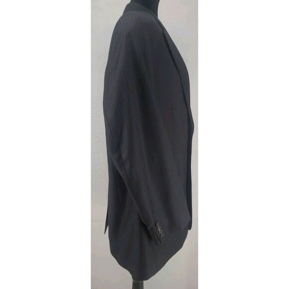 LRL Ralph Lauren Black Pinstripe Blazer Suit Sports Coat 100% Wool Size 44 L - Picture 5 of 9
